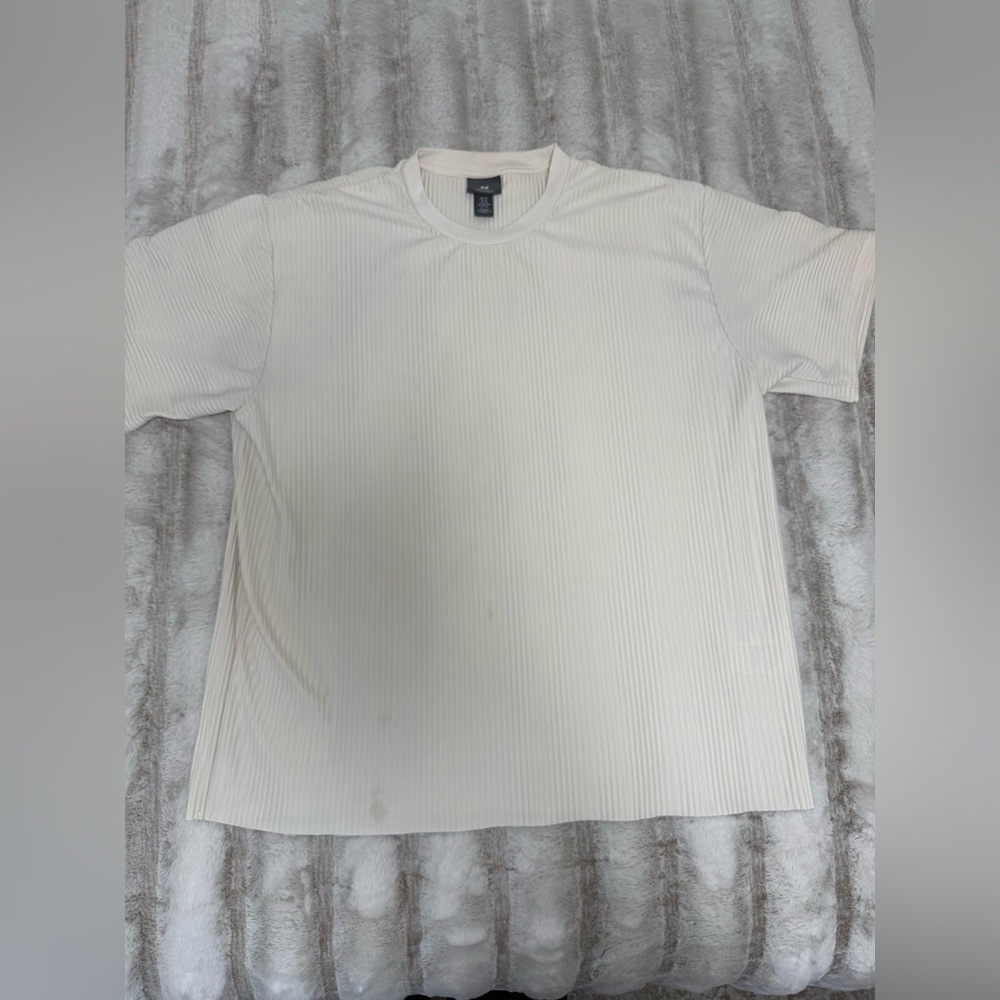 H&M Off-White Ribbed Tee - Picture 4 of 7